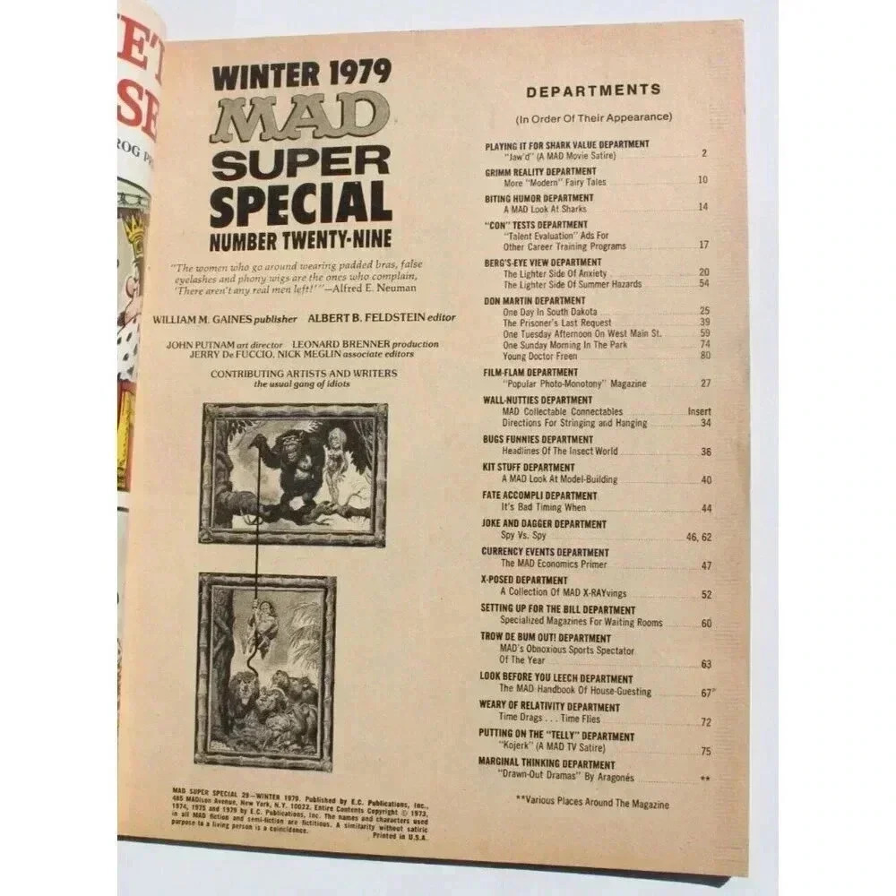 Vintage Winter 1979 MAD Magazine No. 29 - Super Special Edition - Picture 2 of 3